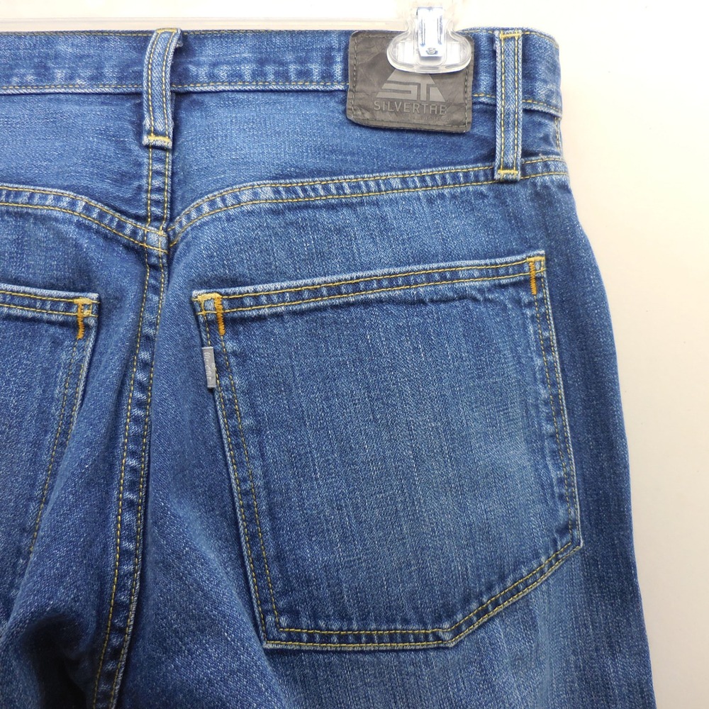 Vintage Levis SilverTab Baggy Jeans Y2K Distressed Blue Skater Denim 32x31